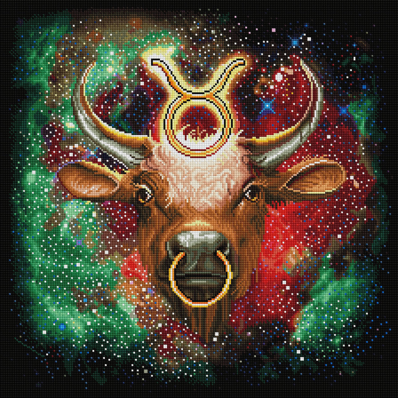 Diamond Painting Taurus 22" x 22" (55.8cm x 55.8cm) / Square with 58 Colors including 4 ABs / 50,176