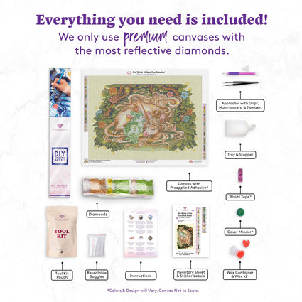 Diamond Painting The Birth of the Terratoff Kirin 27" x 20" (68.7cm x 50.8cm) / Square with 51 Colors including 5 ABs / 56,304