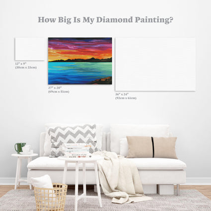 Diamond Painting The Campfire 27" x 20″ (69cm x 51cm) / Round with 56 Colors including 6 ABs / 44,526