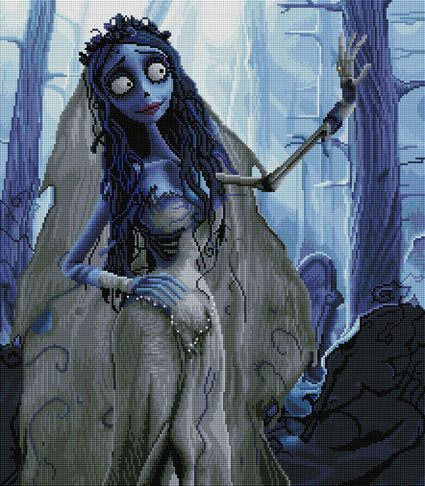 Diamond Painting The Corpse Bride™ 22" x 25" (56cm x 64cm) / Square With 33 Colors Including 4 ABs / 55,913