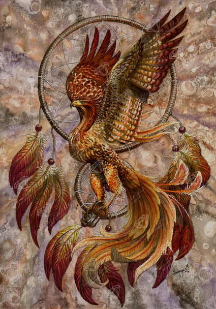 Diamond Painting The Dreamcatcher 16.5" x 23.6" (42cm x 60cm) / Square with 35 Colors and 1 AB / 38,939