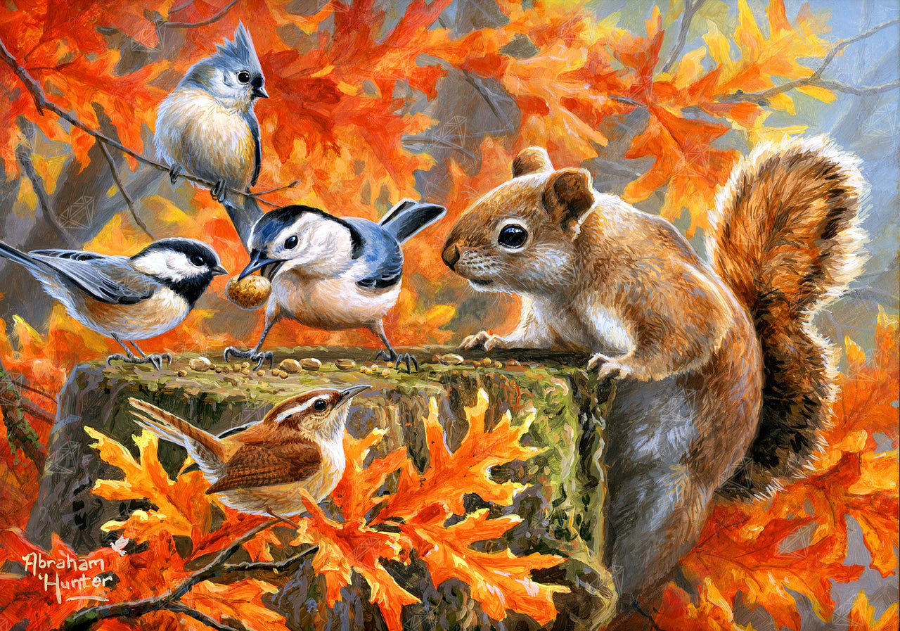 Diamond Painting The Food Thief 24" x 17" (60.8cm x 42.6cm) / Round with 56 Colors including 4 ABs / 32,984