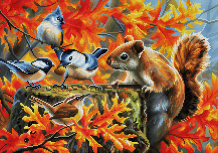 Diamond Painting The Food Thief 24" x 17" (60.8cm x 42.6cm) / Round with 56 Colors including 4 ABs / 32,984