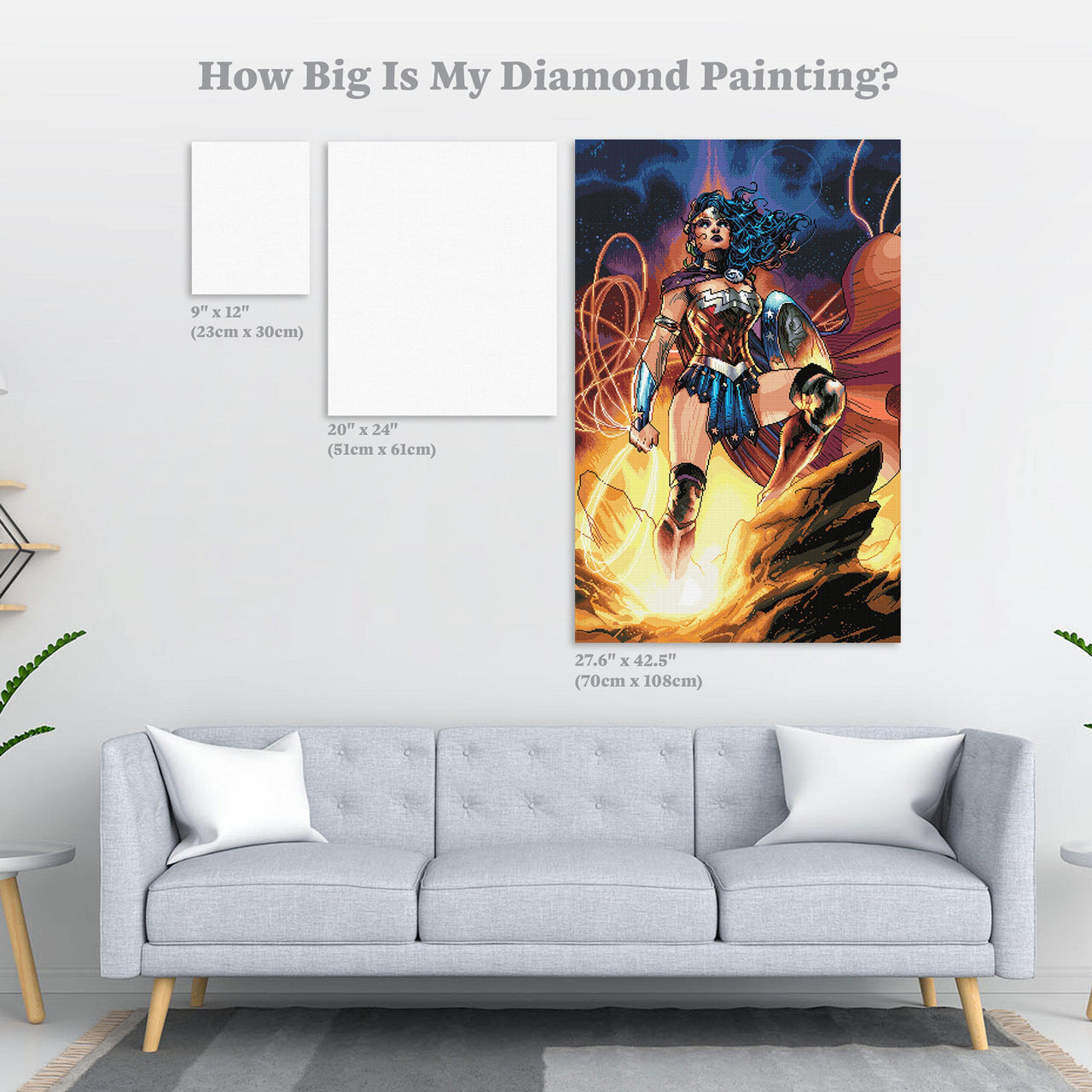 Diamond Painting The Golden Lasso 27.6" x 42.5″ (70cm x 108cm) / Square with 51 Colors including 2 ABs / 118,556