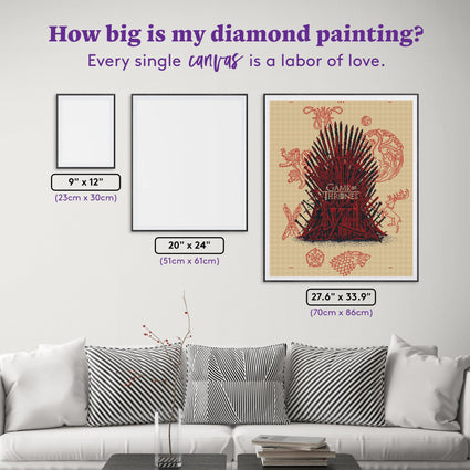 Clearance-Diamond Art Painting- 福 (Completed), Hobbies & Toys