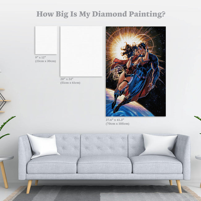 Diamond Painting The Kiss 27.6" x 41.3″ (70cm x 105cm) / Square with 49 Colors including 4 ABs / 115,232