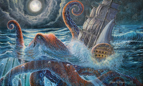 Diamond Painting The Kraken #2 42.5" x 25.6" (108cm x 65cm) / Square With 52 Colors Including 3 ABs / 113,013