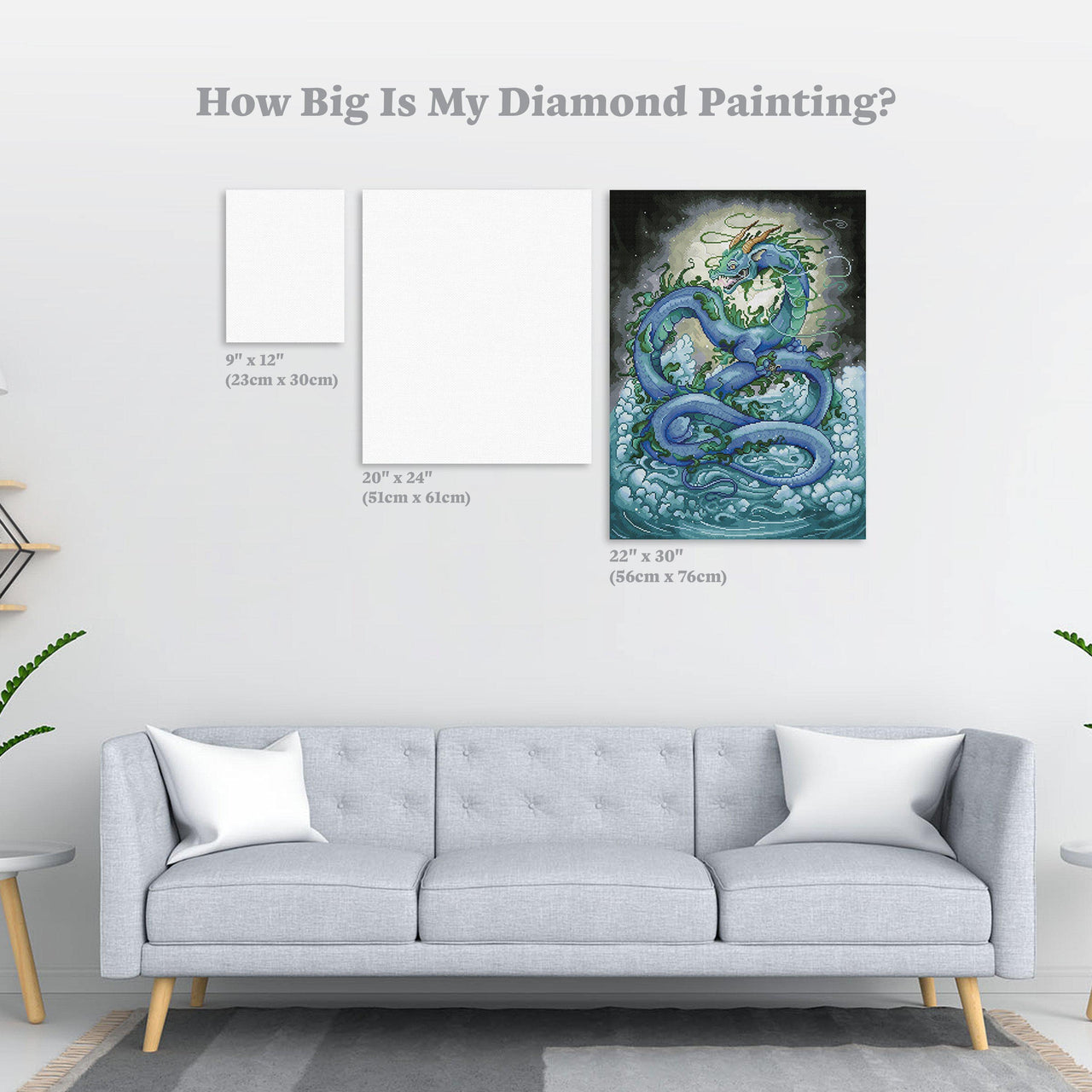 Diamond Painting The Leviathan 22" x 30″ (56cm x 76cm) / Square with 43 Colors including 4 ABs / 66,740