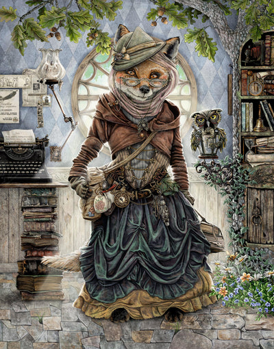 Diamond Painting The Librarian 25.6" x 32.7" (65cm x 83cm) / Square with 61 Colors including 3 ABs and 1 Electro Diamonds / 86,913