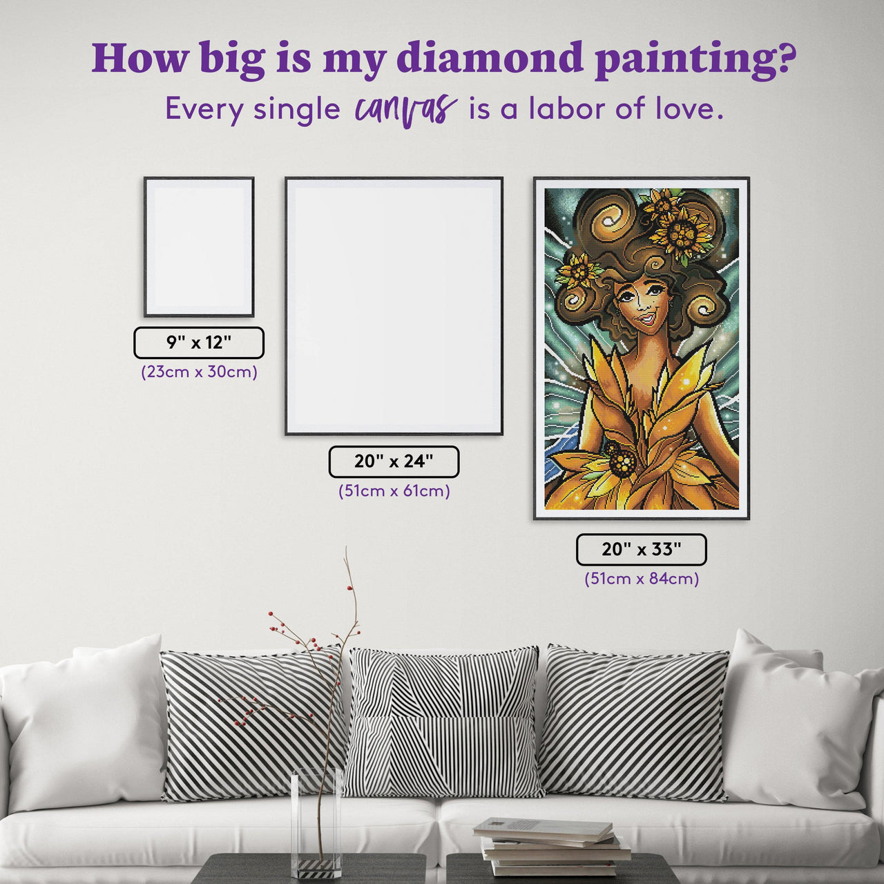 Diamond Painting The Light Bearer 20" x 33" (51cm x 84cm) / Round with 47 Colors including 4 ABs / 54,119