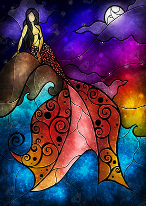 Diamond Painting The Little Mermaid 20.5″ x 28.7″ (52cm x 73cm) / Square With 42 Colors Including 4 ABs / 58,548