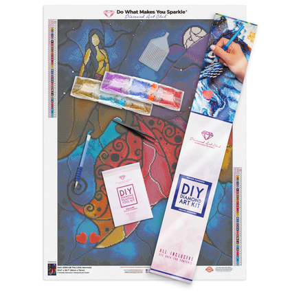 Diamond Painting The Little Mermaid 20.5″ x 28.7″ (52cm x 73cm) / Square With 42 Colors Including 4 ABs / 58,548