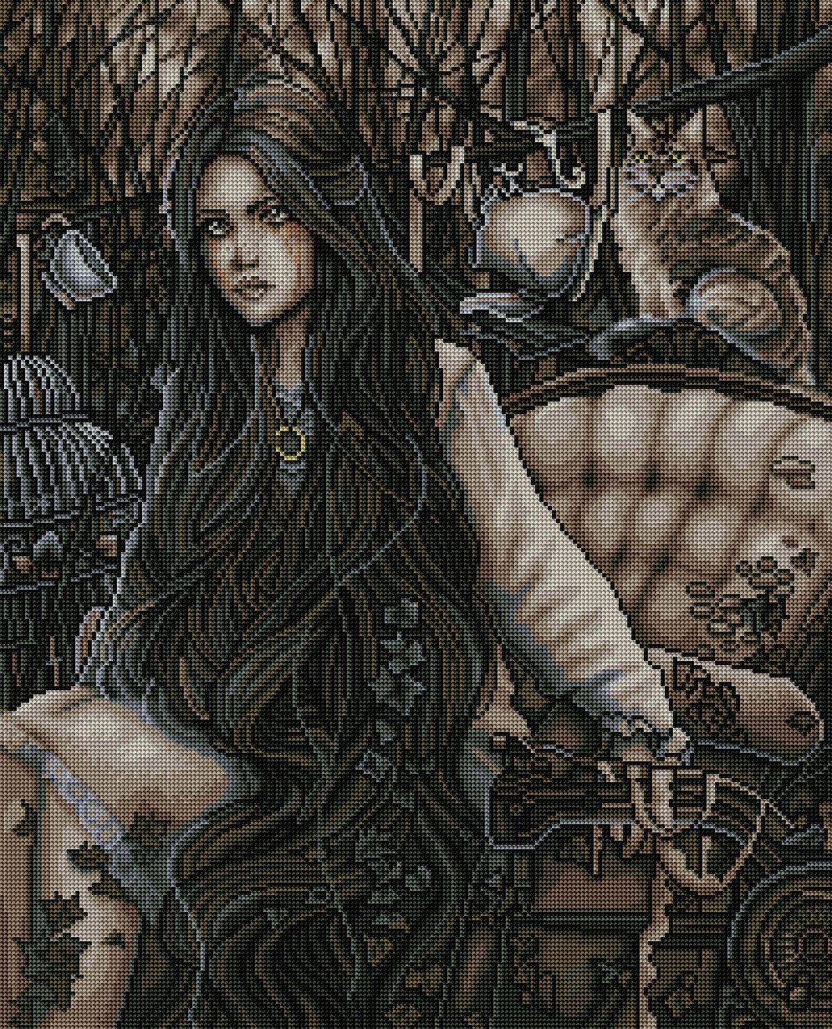 Diamond Painting The Lost Child 22" x 27″ (56cm x 69cm) / Round with 19 Colors including 1 AB / 48,954