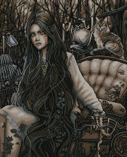 Diamond Painting The Lost Child 22" x 27″ (56cm x 69cm) / Round with 19 Colors including 1 AB / 48,954