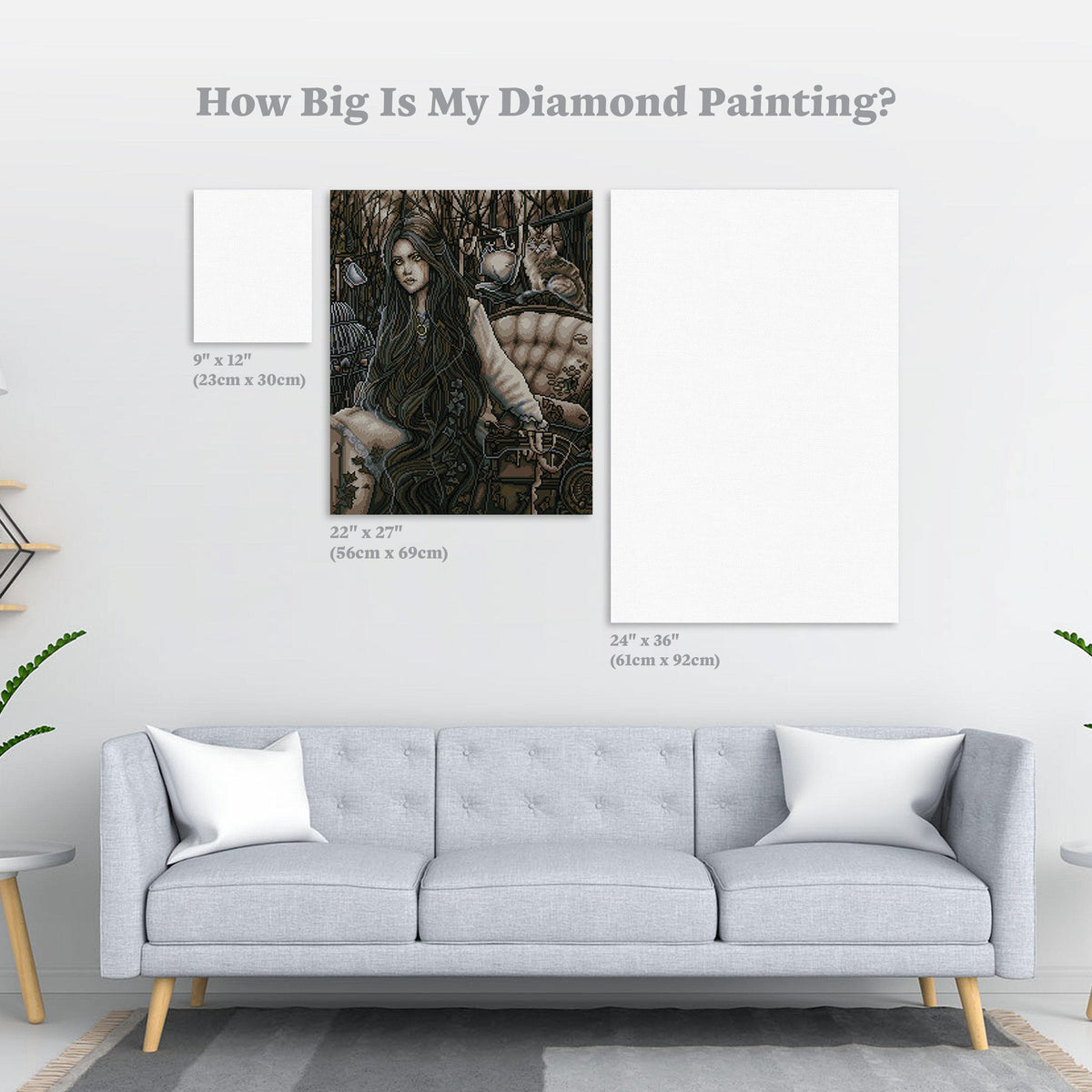 Diamond Painting The Lost Child 22" x 27″ (56cm x 69cm) / Round with 19 Colors including 1 AB / 48,954
