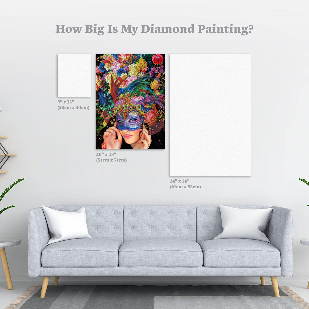Diamond Painting The Mascheraris Muse 20" x 28″ (51cm x 71cm) / Round with 50 Colors including 2 ABs and 1 Special Diamond