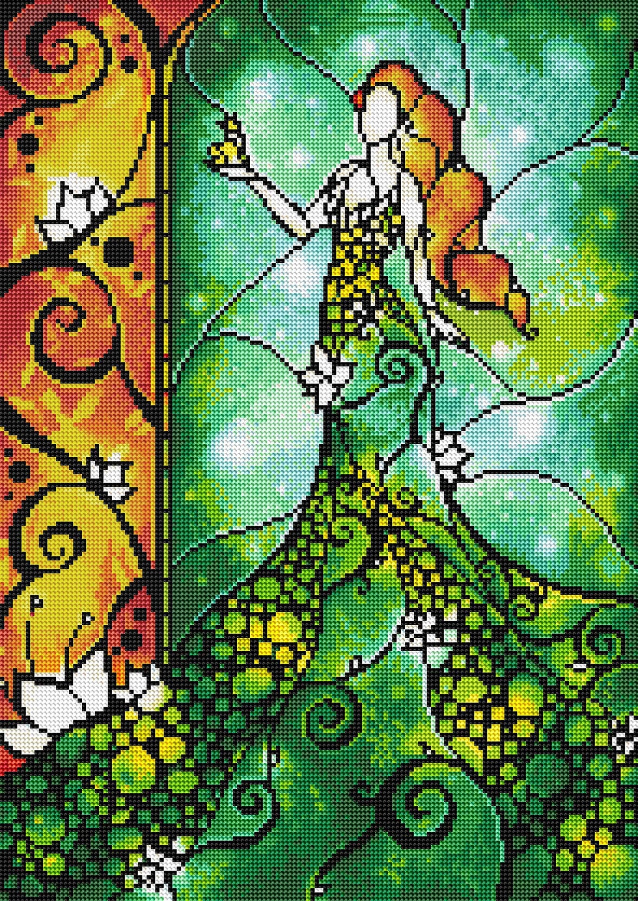 Diamond Painting The Princess And The Frog 16.5" x 23.2" (42cm x 59cm) / Round With 30 Colors Including 1 AB / 30392