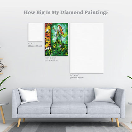 Diamond Painting The Princess And The Frog 16.5" x 23.2" (42cm x 59cm) / Round With 30 Colors Including 1 AB / 30392