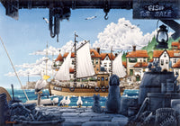 Diamond Painting The Sailing Boat with Sails 36.6" x 25.6" (93cm x 65cm) / Square With 56 Colors Including 5 ABs / 97,353
