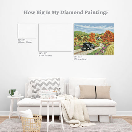 Diamond Painting The Scenic Route 28" x 22″ (71cm x 56cm) / Square with 52 Colors including 2 ABs / 62,324