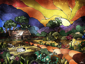 Diamond Painting The Shepherd's Cottage 21.7" x 28.7" (55cm x 73cm) / Round With 44 Colors including 1 AB / 50,052