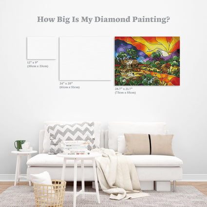 Diamond Painting The Shepherd's Cottage 21.7" x 28.7" (55cm x 73cm) / Round With 44 Colors including 1 AB / 50,052