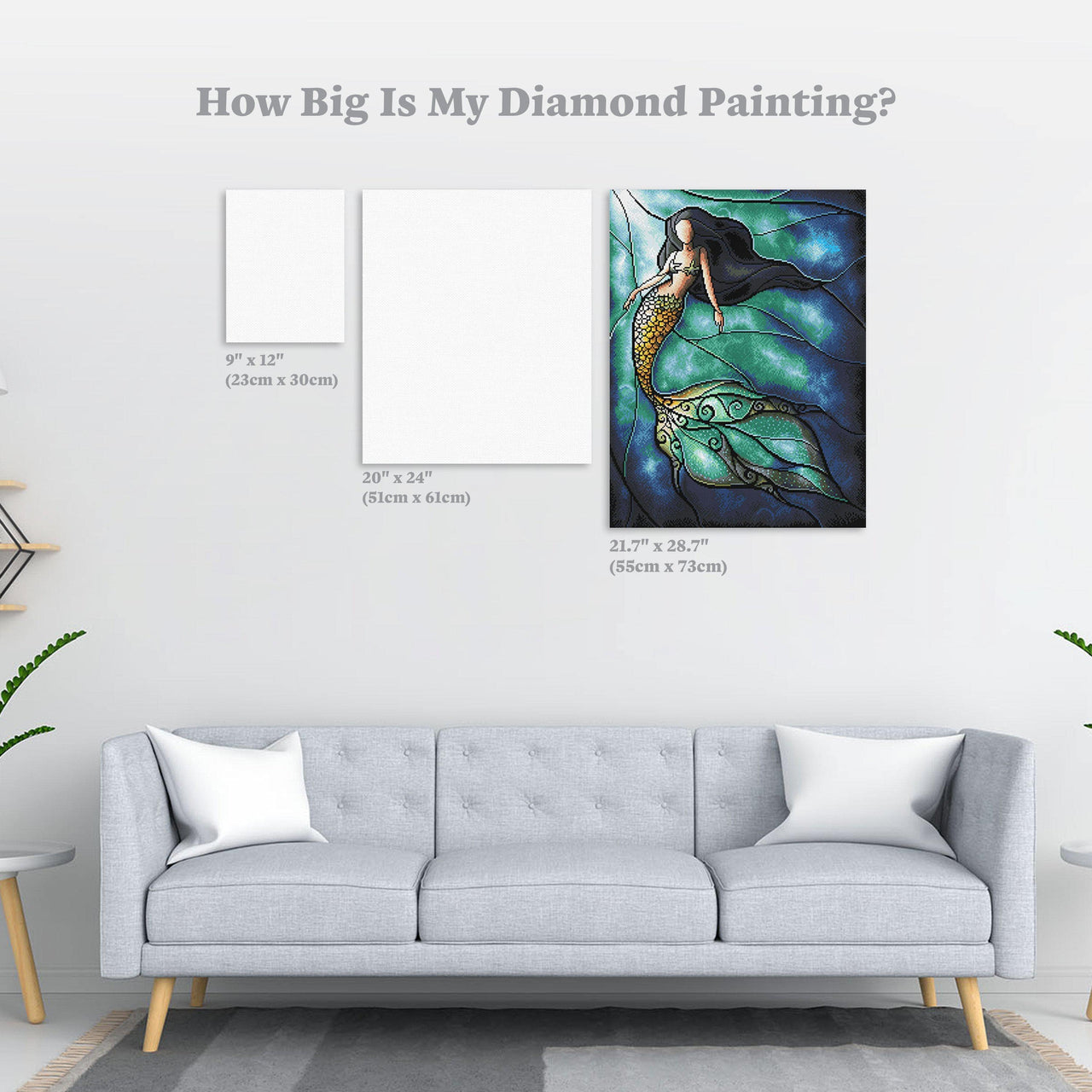 Diamond Painting The Siren 21.7" x 28.7"(55cm x 73cm) / Round With 33 Colors including 2 ABs / 50,310