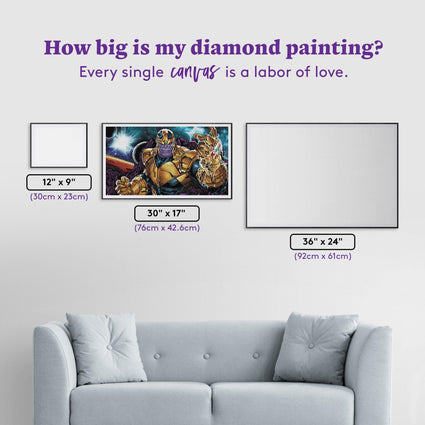 Diamond Painting The Snap 30" x 17" (76cm x 42.6cm) / Round with 56 Colors including 2 ABs and 10 Iridescent Diamonds / 41,192