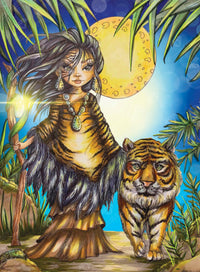 Diamond Painting The Tiger Spirit Guide 22" x 30" (55.8cm x 76cm) / Round with 55 Colors including 4 ABs / 53,929