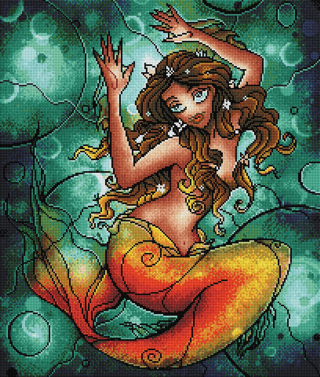 Diamond Painting The Trapped Siren 20.5″ x 24.0″ (52cm x 61cm) / Square With 36 Colors / 48,963