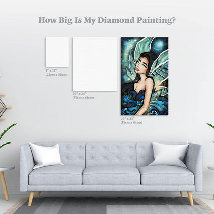 Diamond Painting The Water Fairy 20" x 33" (51cm x 84cm) / Round with 51 Colors including 4 ABs / 54,119