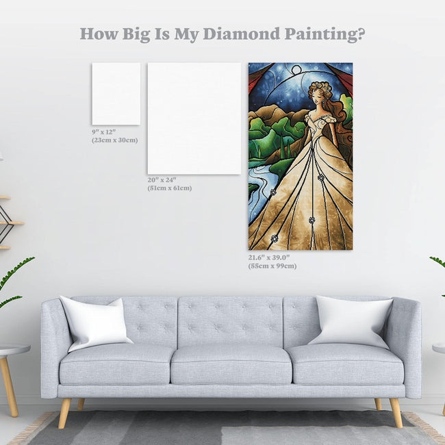 Diamond Painting Think of Me 21.6" x 39.0″ (55cm x 99cm) / Square With 44 Colors Including 3 ABs / 84,204