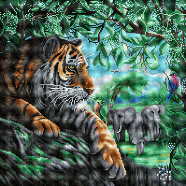 Tiger on a Rock – Diamond Art Club