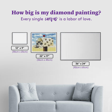 Diamond Painting Toulouse Largent Mailbox 22" x 17" (56cm x 43cm) / Round with 33 Colors including 3 ABs / 30,248