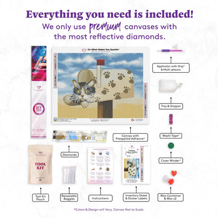 Diamond Painting Toulouse Largent Mailbox 22" x 17" (56cm x 43cm) / Round with 33 Colors including 3 ABs / 30,248