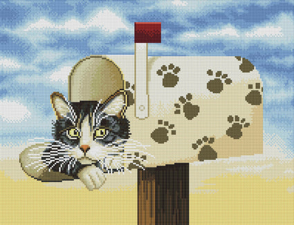 Diamond Painting Toulouse Largent Mailbox 22" x 17" (56cm x 43cm) / Round with 33 Colors including 3 ABs / 30,248