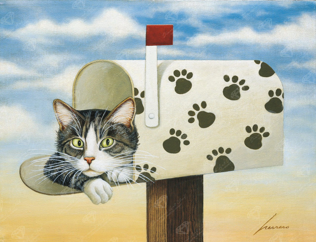Diamond Painting Toulouse Largent Mailbox 22" x 17" (56cm x 43cm) / Round with 33 Colors including 3 ABs / 30,248