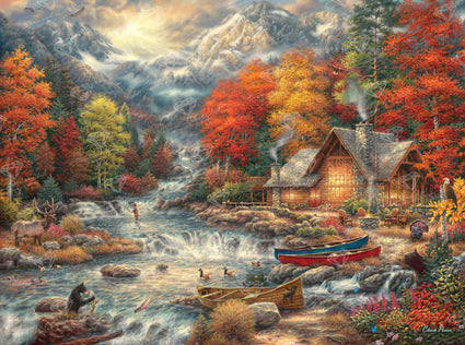 Diamond Painting Treasures of the Great Outdoors 37" x 28″ (94cm x 70cm) / Square with 53 Colors including 3 ABs / 103,321