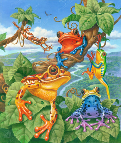 Diamond Painting Tree Frogs 22" x 26" (56cm x 66cm) / Round With 54 Colors Including 4 ABs / 46,765