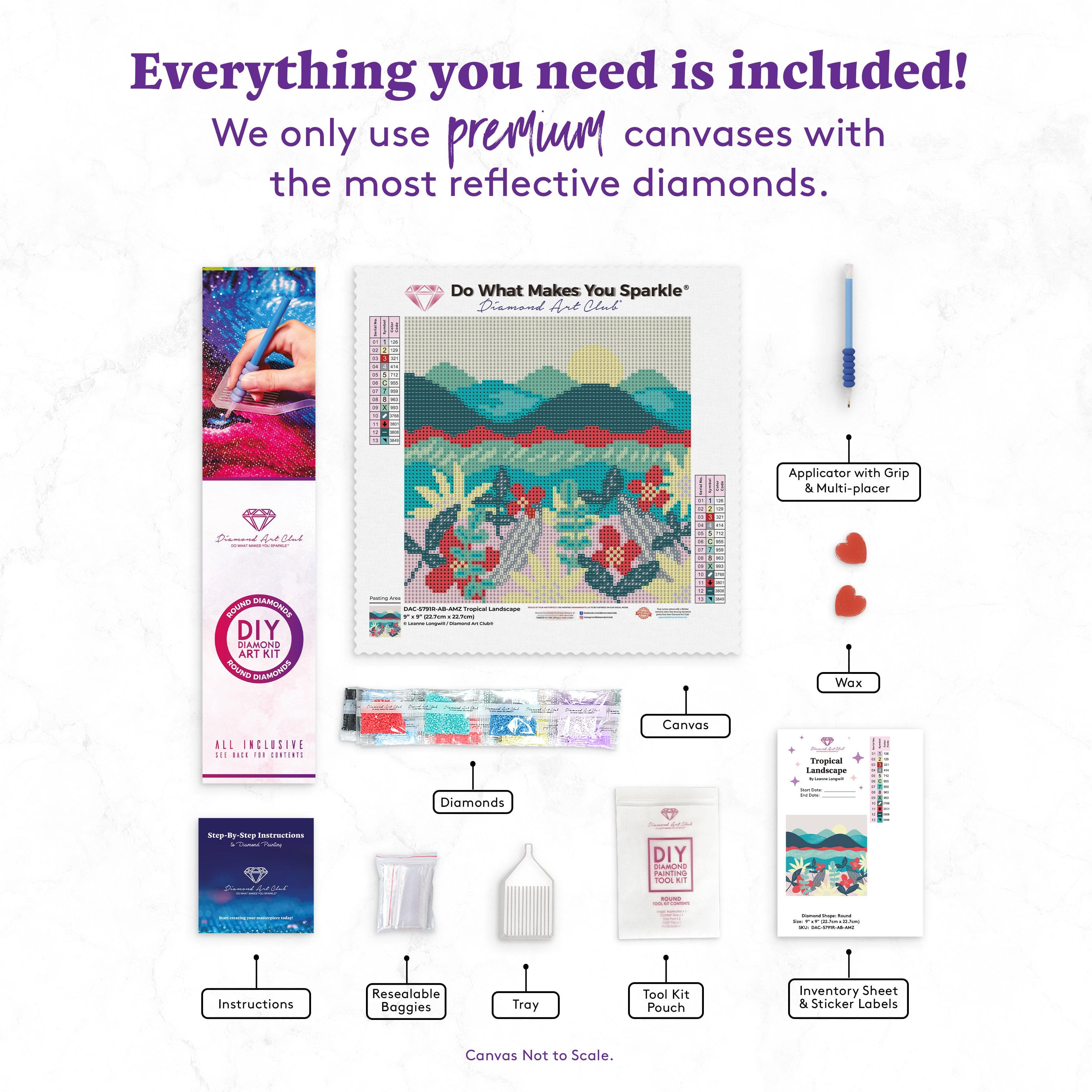 ダイヤモンドアートクラブ DAC風景画（ニューヨークランド） Tropical Landscape – Diamond Art Club