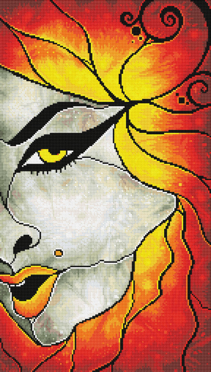 Diamond Painting Trouble (limited edition) 16" x 28″ (41cm x 71cm) / Round with 29 Colors including 2 ABs