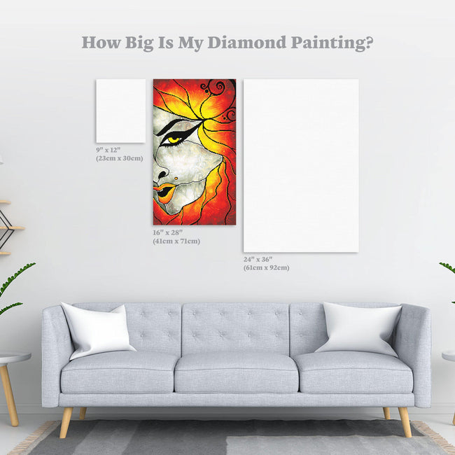 Diamond Painting Trouble (limited edition) 16" x 28″ (41cm x 71cm) / Round with 29 Colors including 2 ABs