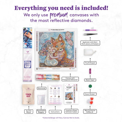 Diamond Painting Trust Through Vulnerability 22" x 22" (56cm x 56cm) / Square with 45 Colors including 4 ABs / 48,841