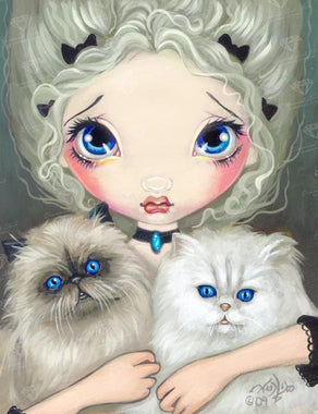 Diamond Painting Two Fluffy Kitties 17" x 22″ (43cm x 56cm) / Round with 39 Colors including 4 ABs / 30,446