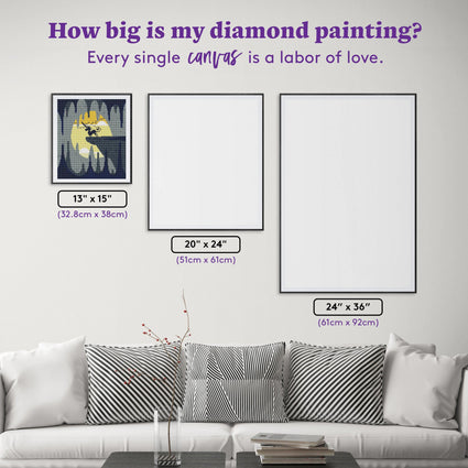 Diamond Painting Unicorn Lair 13" x 15" (32.8cm x 38cm) / Square With 11 Colors Including 1 ABs and 1 Iridescent Diamonds / 15,912