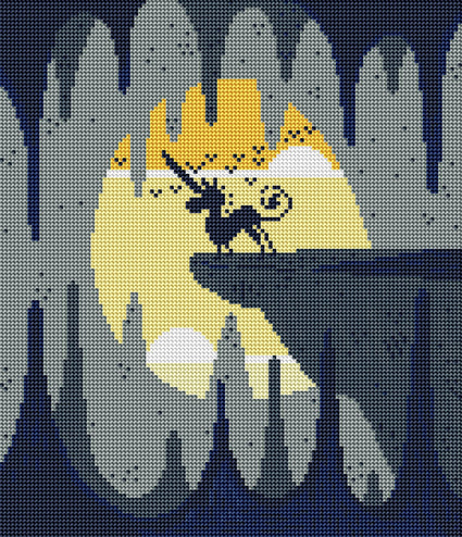 Diamond Painting Unicorn Lair 13" x 15" (32.8cm x 38cm) / Square With 11 Colors Including 1 ABs and 1 Iridescent Diamonds / 15,912