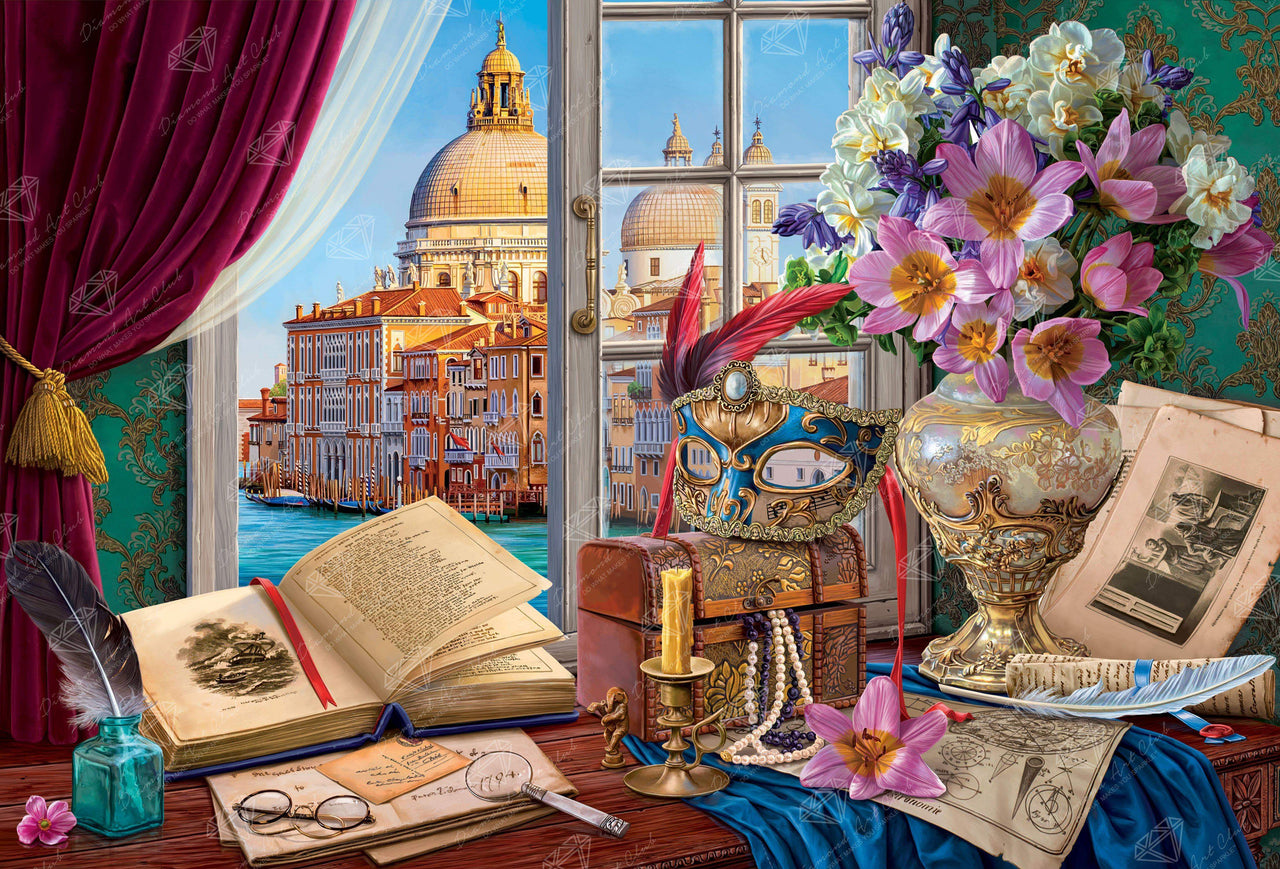 Diamond Painting Venice Still Life 40.5" x 27.6″ (103cm x 70cm) / Square with 67 Colors including 3 ABs / 113,017