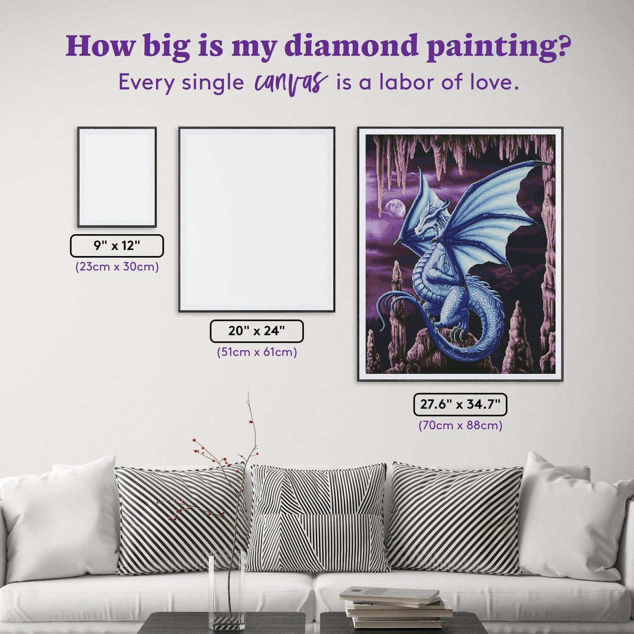 Diamond Painting Violet 27.6" x 34.7″ (70cm x 88cm) / Square with 31 Colors including 4 ABs / 96,673
