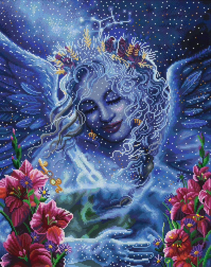 Diamond Painting Virgo – DD 22" x 28" (55.8cm x 70.6cm) / Round With 66 Colors Including 4 ABs and 1 Electro Diamonds / 50,148