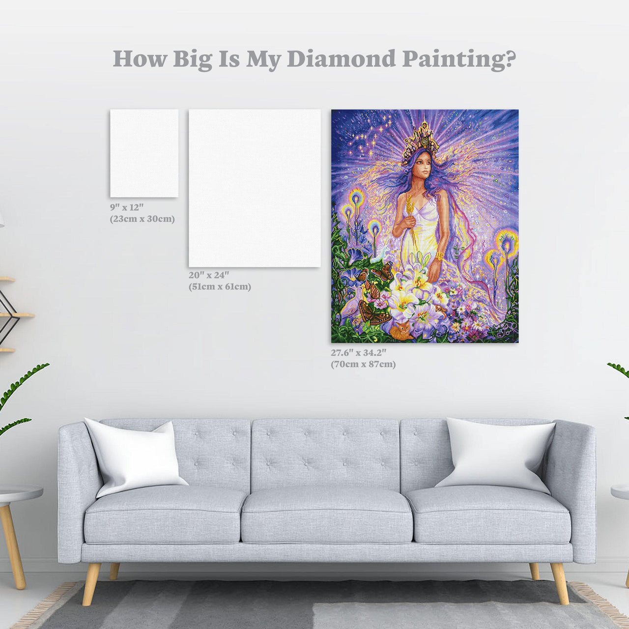 Diamond Painting Virgo 27.6" x 34.2″ (70cm x 87cm) / Square with 55 Colors including 3 ABs / 95,559